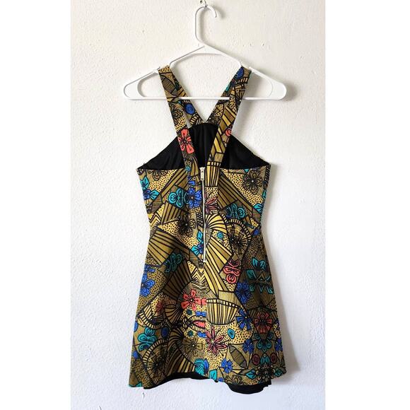 Zara Trafaluc Aztec Modern Halter Fitted Mini Dress Small NWOT - Picture 4 of 10